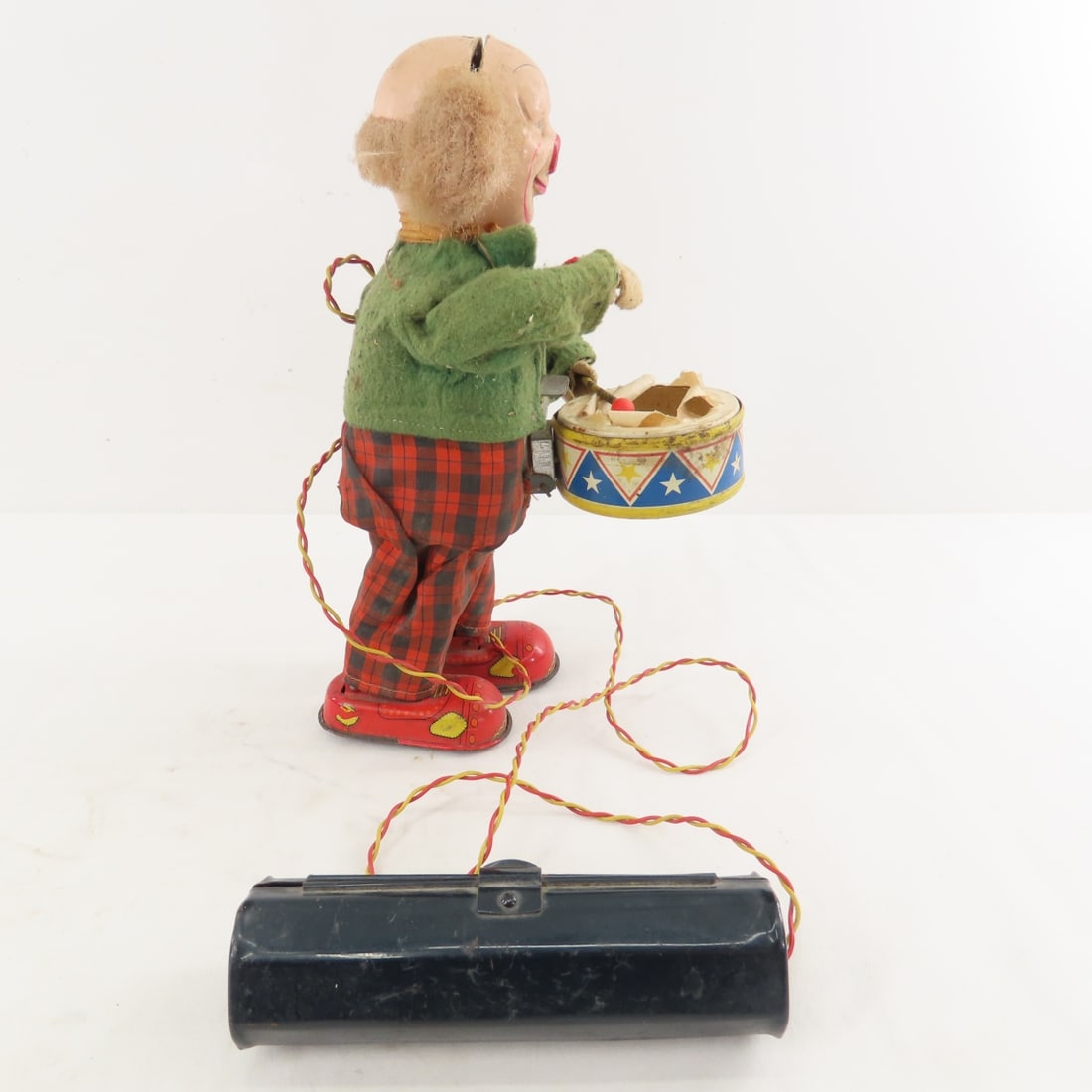 3 Vintage Wind-Up & Battery Drummer & Cymbal Toys - 4