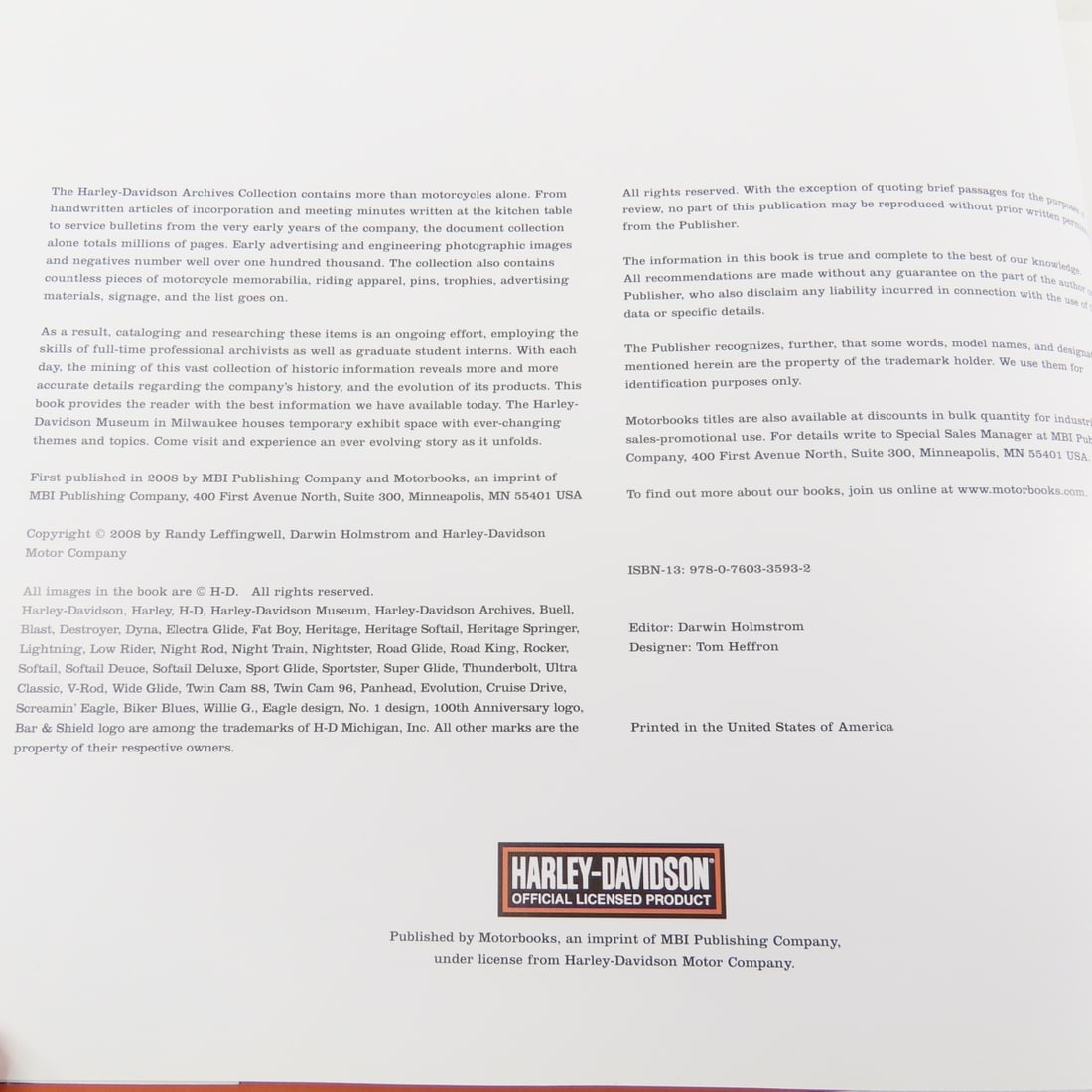 3 Harley Davidson Motorcycle History Books - 3