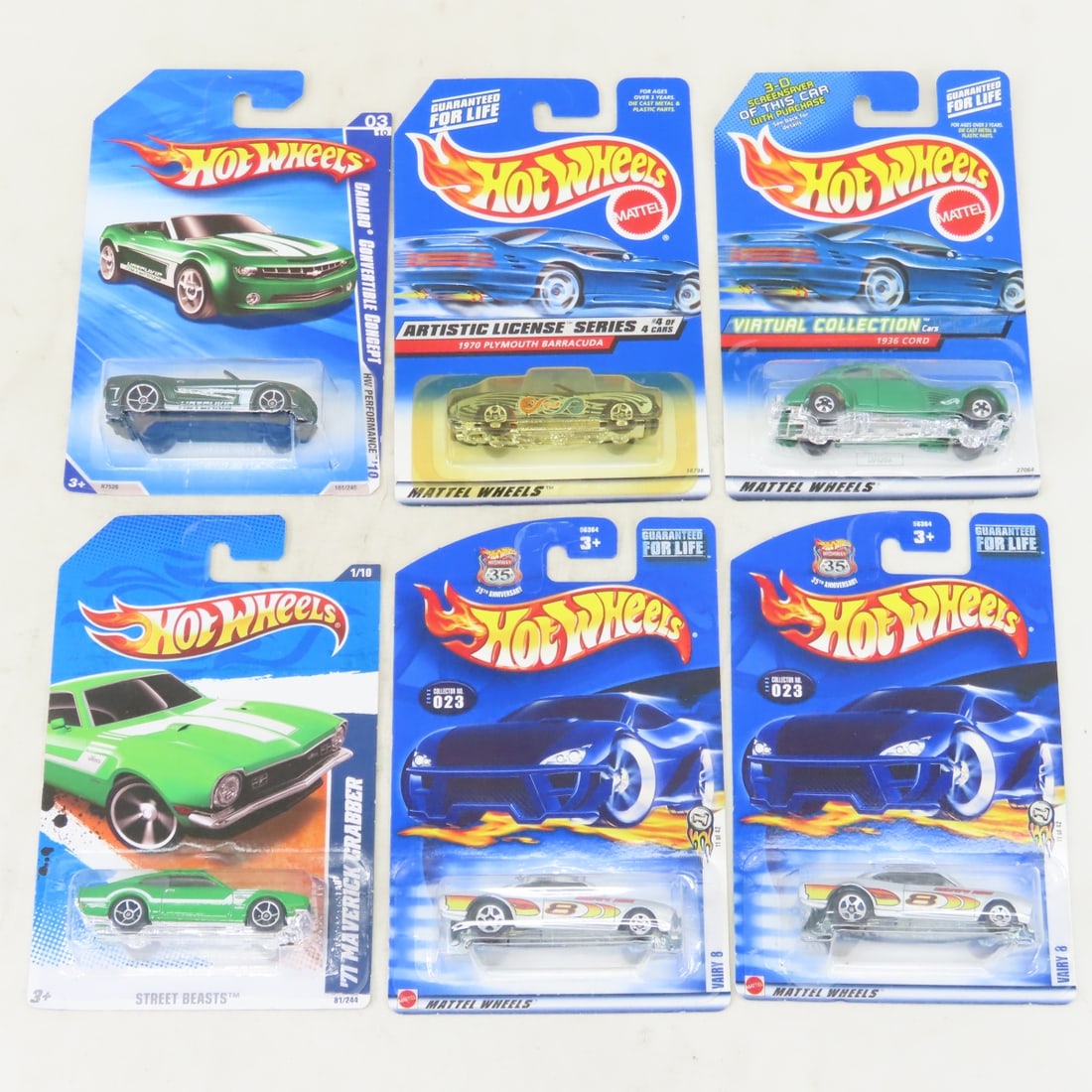 50 1990s & 2000s Hot Wheels Diecast Cars on cards - 2