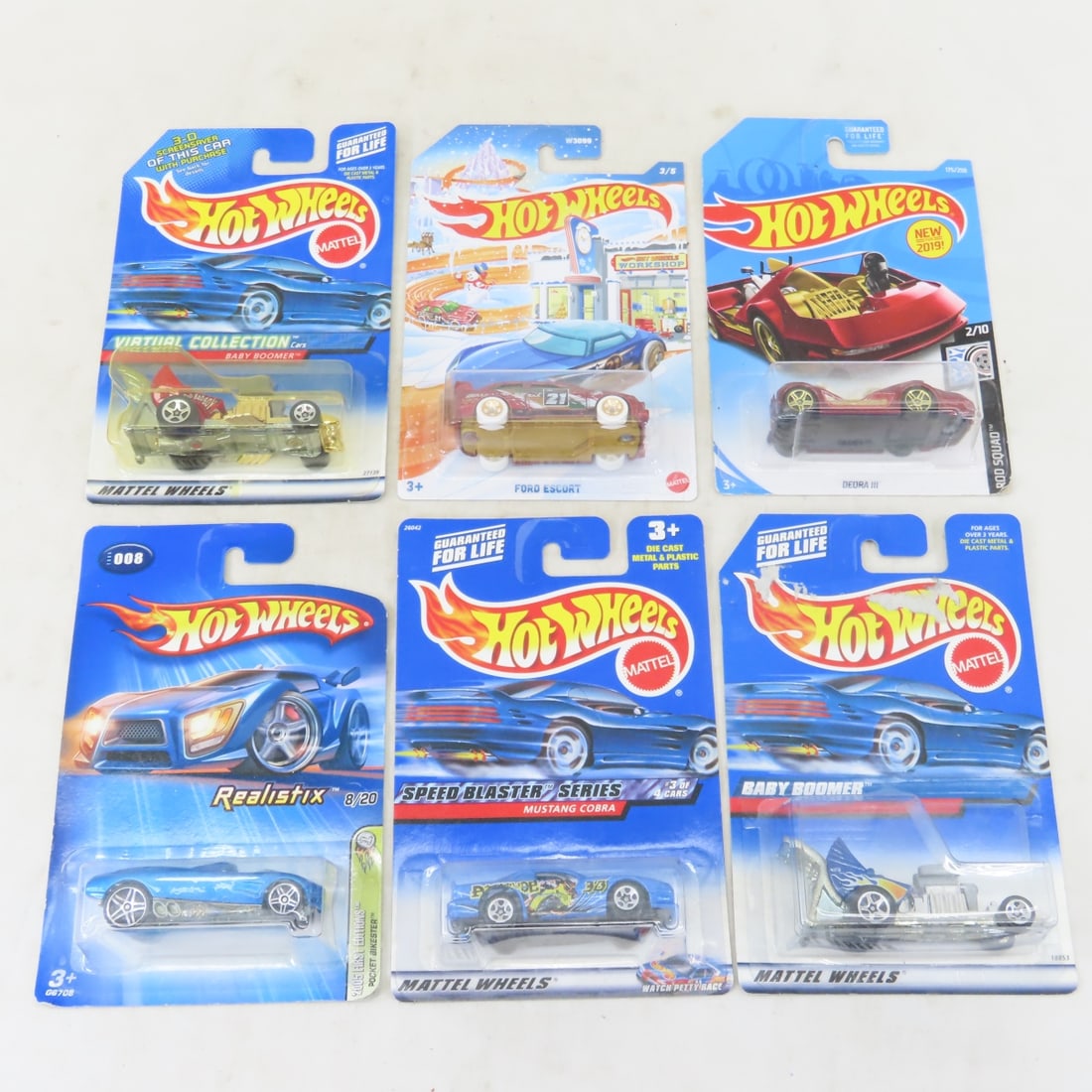 50 1990s & 2000s Hot Wheels Diecast Cars on cards - 2