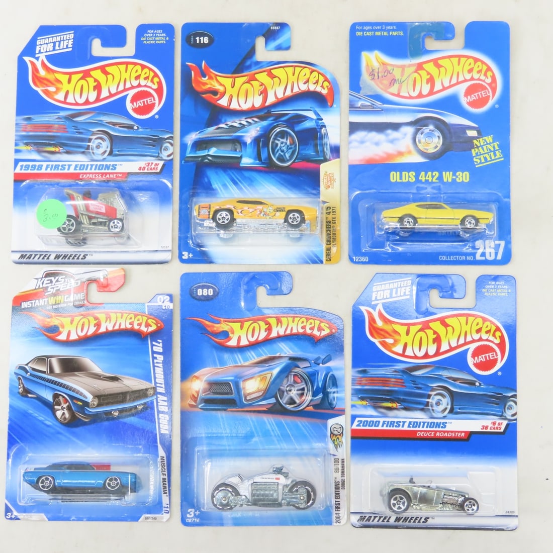 50 1990s & 2000s Hot Wheels Diecast Cars on cards - 9