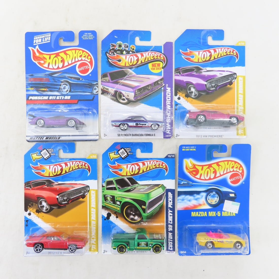50 1990s & 2000s Hot Wheels Diecast Cars on cards - 2