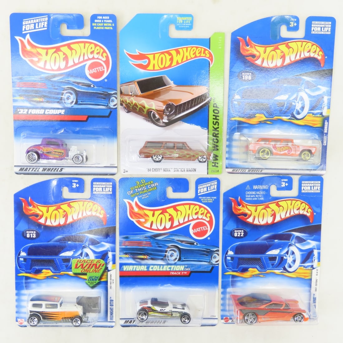 50 1990s & 2000s Hot Wheels Diecast Cars on cards - 2