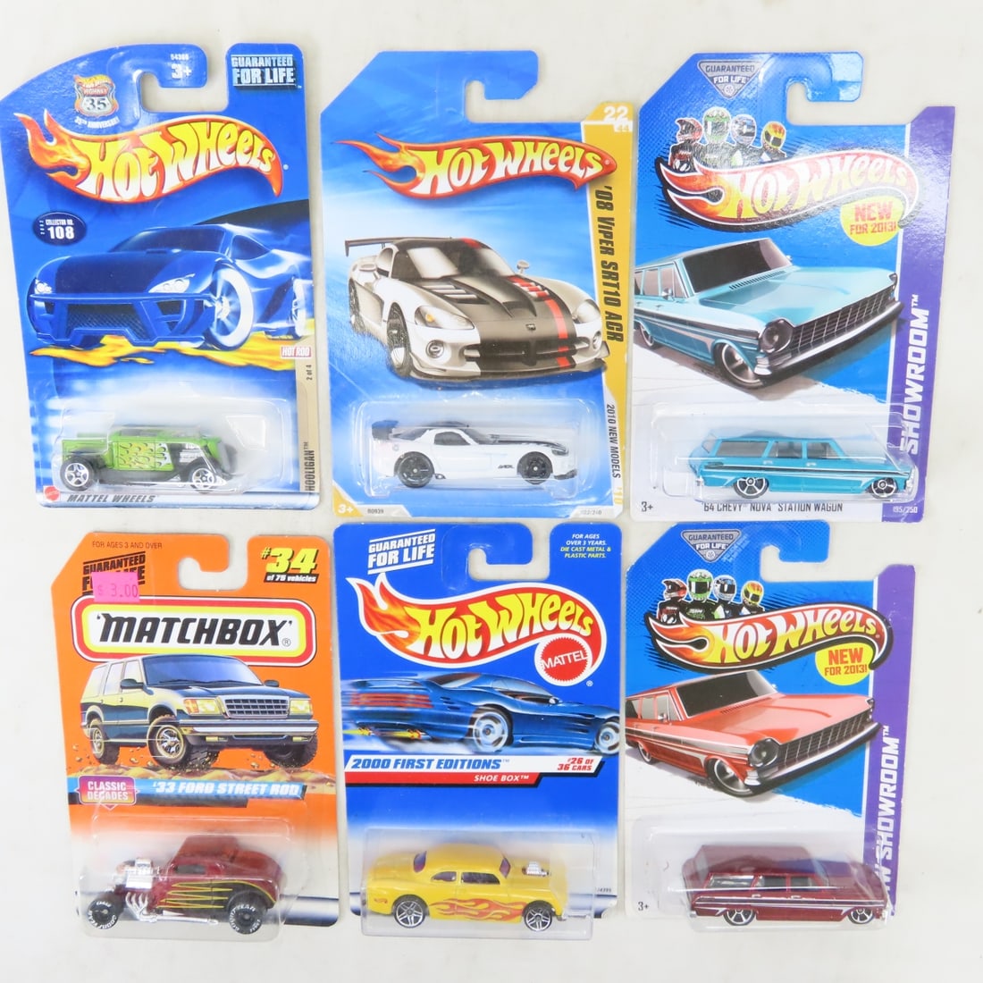 50 1990s & 2000s Hot Wheels Diecast Cars on cards - 9