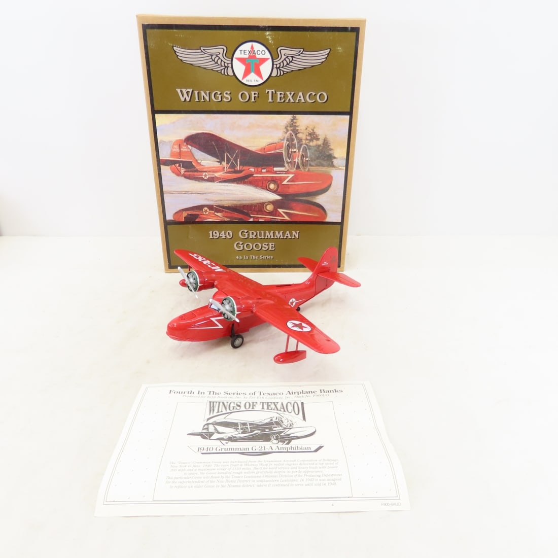 6 ERTL Wings of Texaco Airplane Banks in boxes - 2