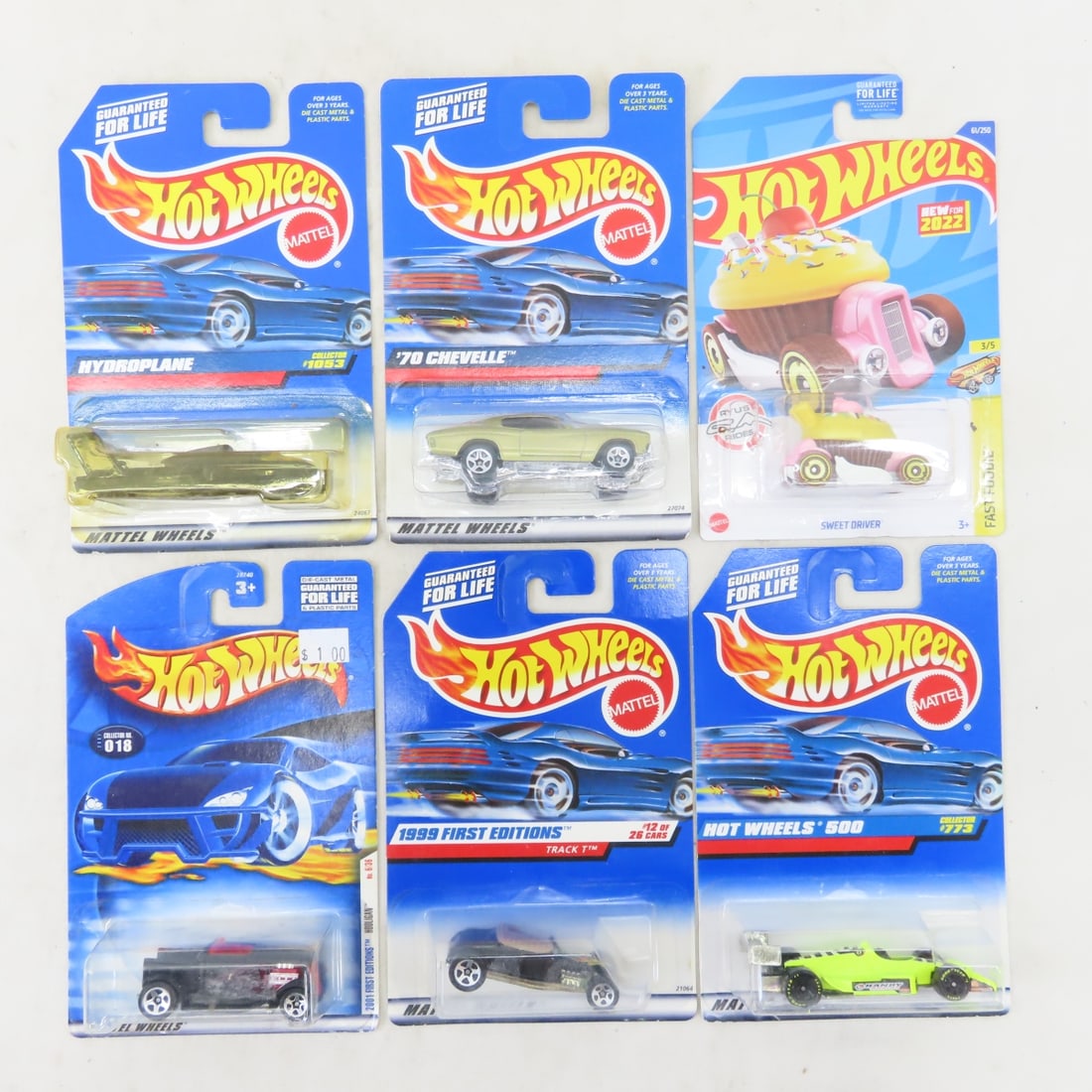 50 1990s & 2000s Hot Wheels Diecast Cars on cards - 2