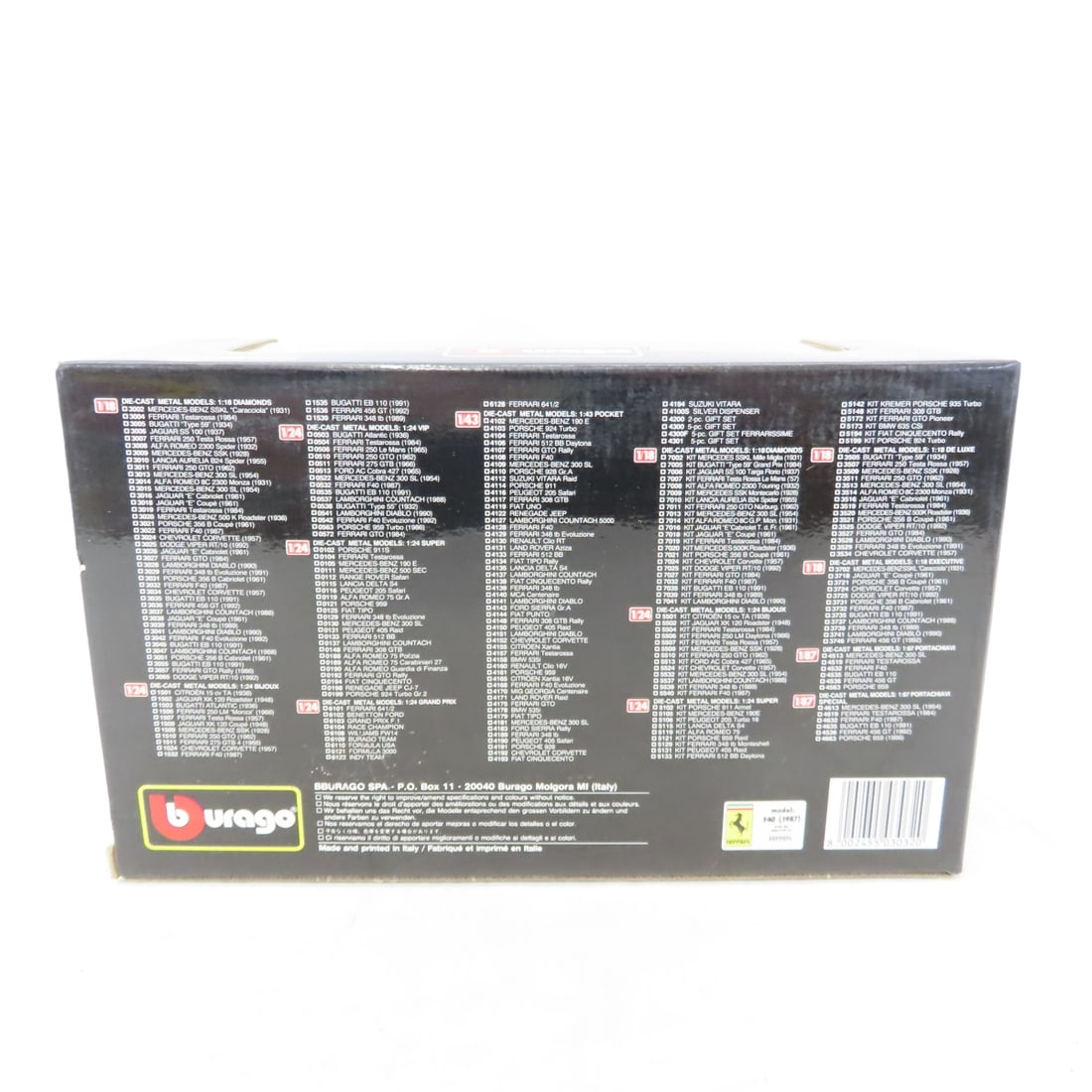 Burago 1:18 Ferrari F40 1987 - Red in Box - 8