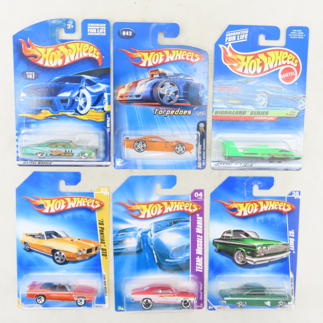 50 1990s & 2000s Hot Wheels Diecast Cars on cards - 2