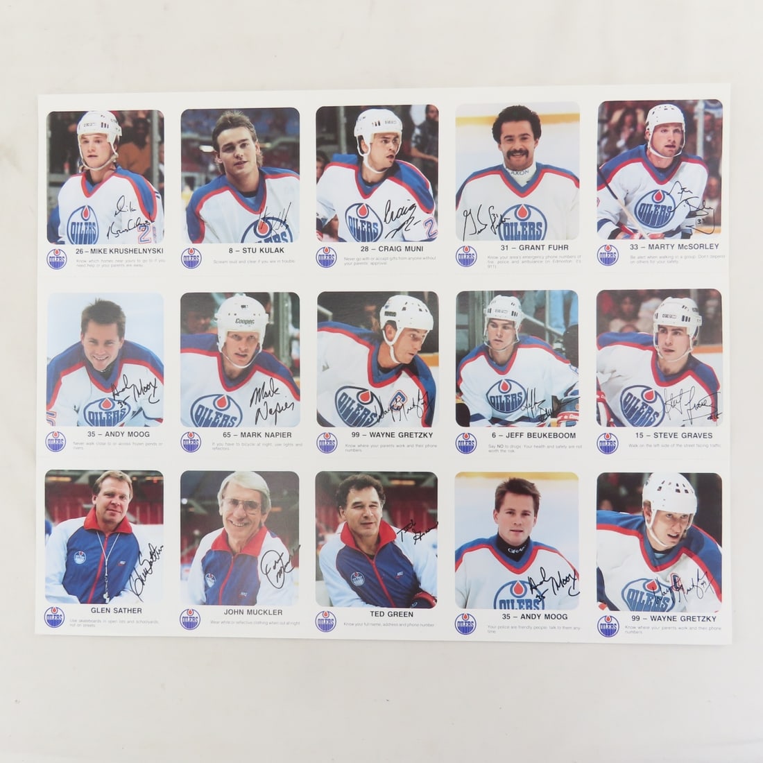 30 Uncut Oilers Hockey Old Dutch Cards- 2 Gretzky - 2