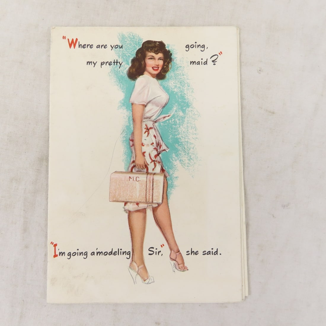 4 1940's Pin-Up Advertising Greeting Card Posters - 2