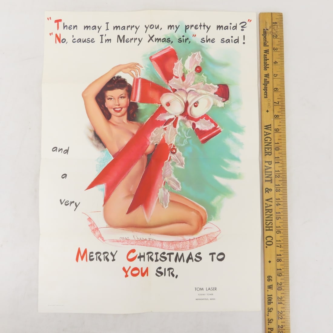 4 1940's Pin-Up Advertising Greeting Card Posters - 5