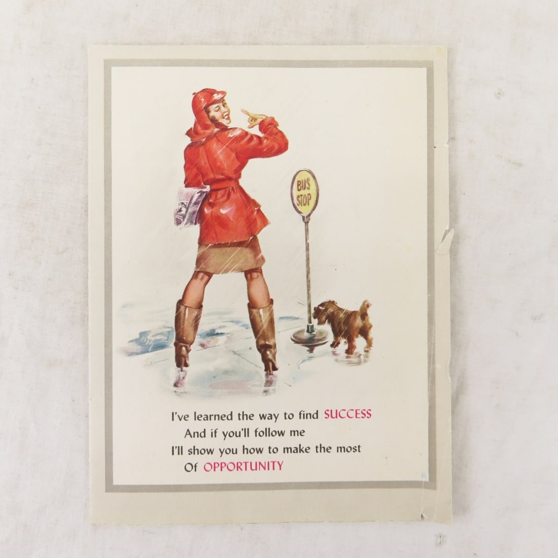 4 1940's Pin-Up Advertising Greeting Card Posters - 6