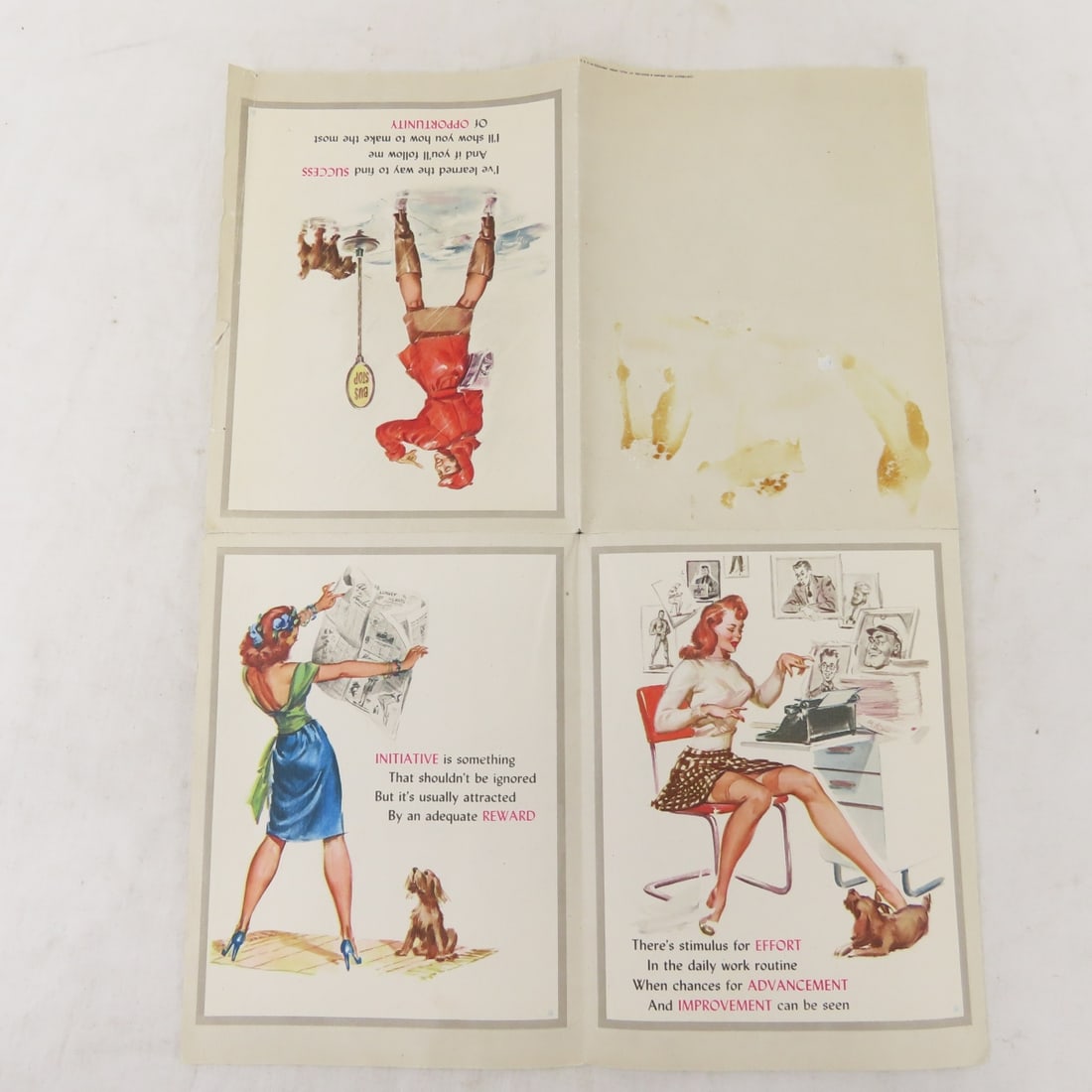 4 1940's Pin-Up Advertising Greeting Card Posters - 7