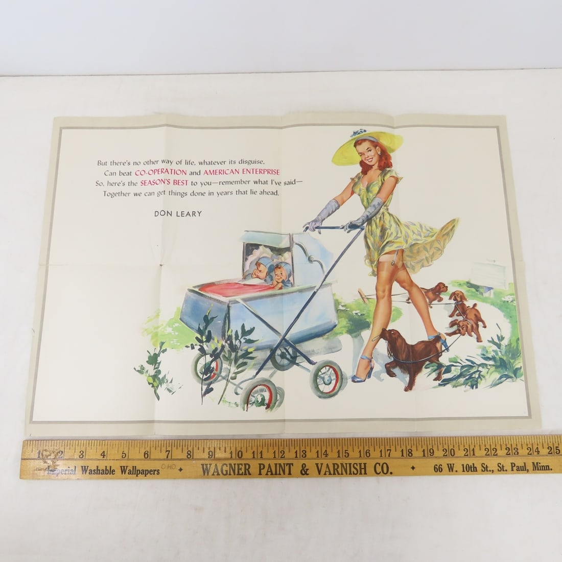 4 1940's Pin-Up Advertising Greeting Card Posters - 8