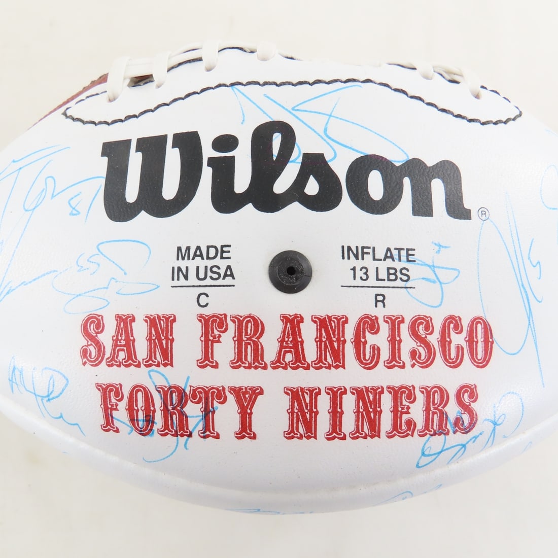2000 SF 49er's Signed Ball- Jerry Rice & Others - 4