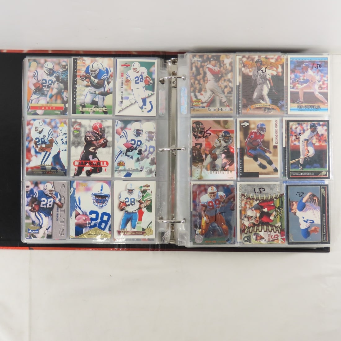 Mixed Sports Cards in Binder Pages & Loose - 4