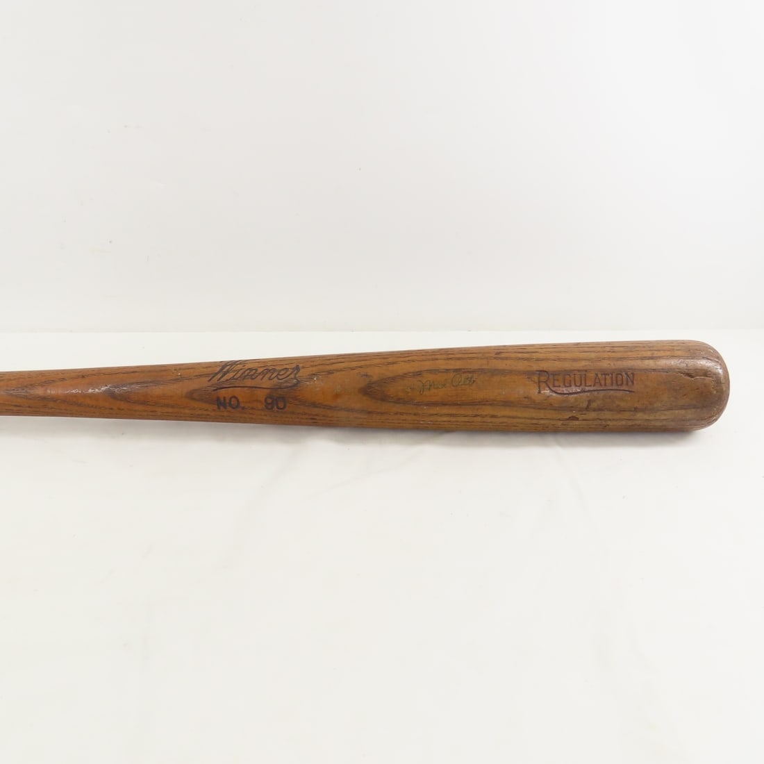 Mel Ott Autographed Winner No 90 Regulation Bat - 7