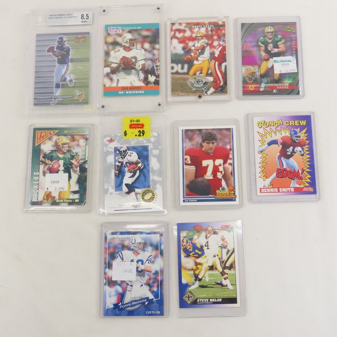 1990's Lose Football Cards & Graded Culpepper - 2