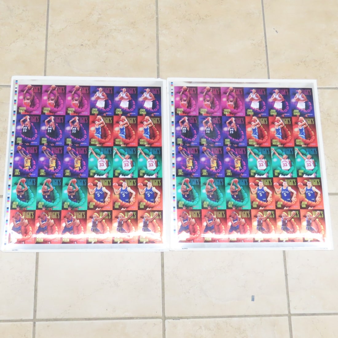 14 Uncut Card Sheets -Mixed Sports-MLB, NBA, NFL - 2