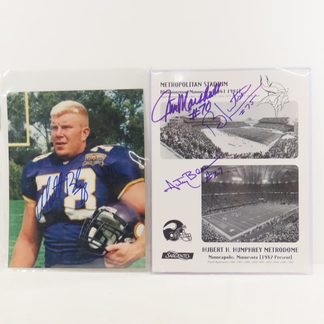 MN Vikings Autographs, Superbowl Programs & More - 2