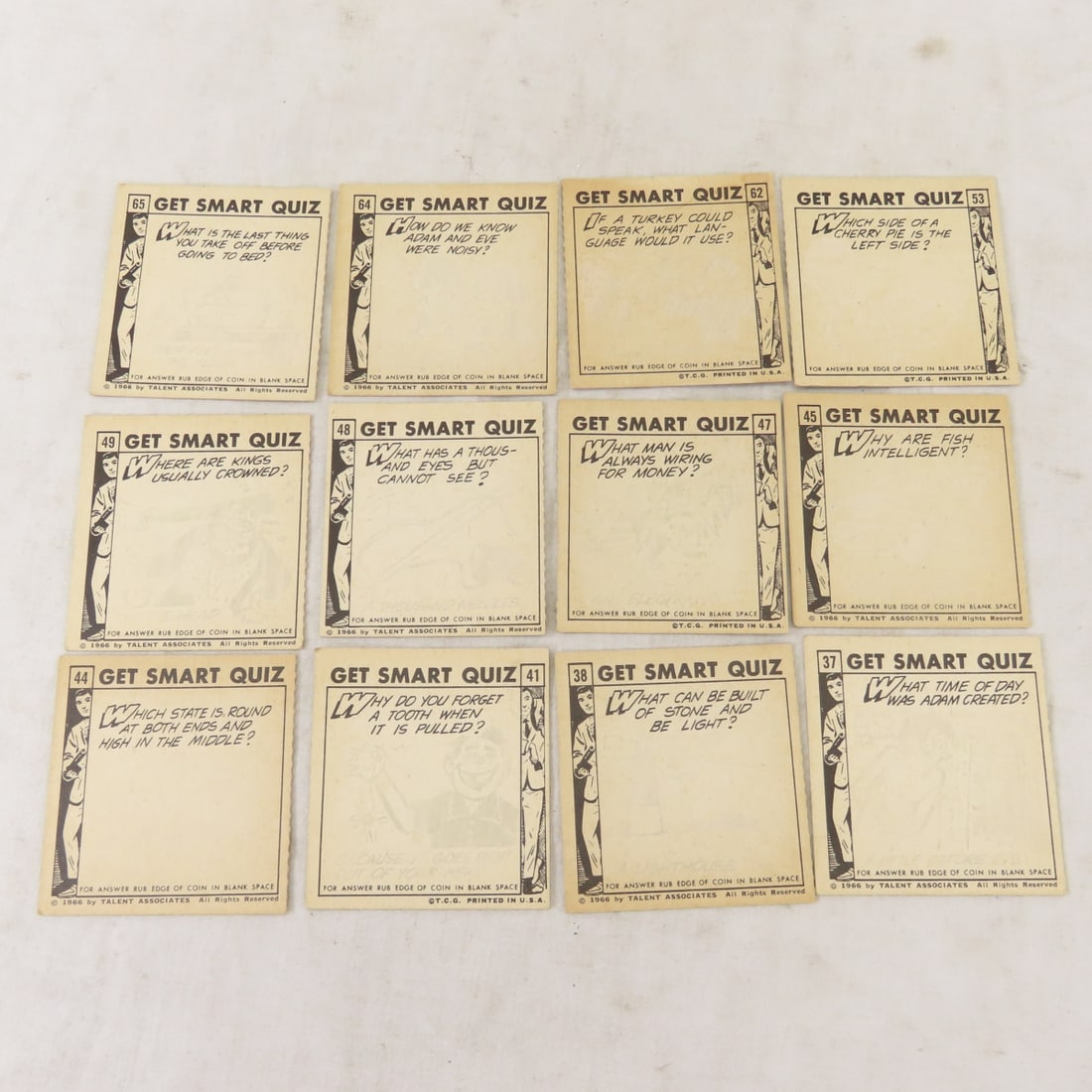 1966 Get Smart & 1973 You'll Die Laughing Cards - 3