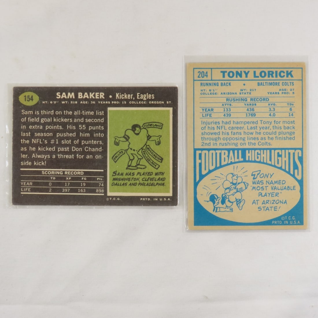 20 Assorted Vintage Football Cards 1955-78 - 13