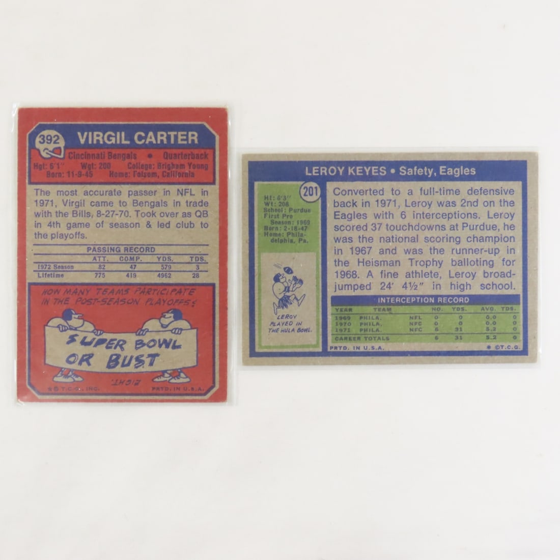 20 Assorted Vintage Football Cards 1955-78 - 19