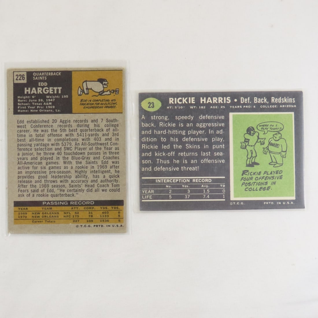 20 Assorted Vintage Football Cards 1955-78 - 9