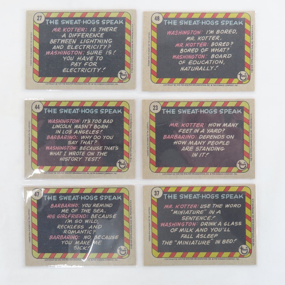 18 Welcome Back Kotter & 6 Good Times Cards - 7