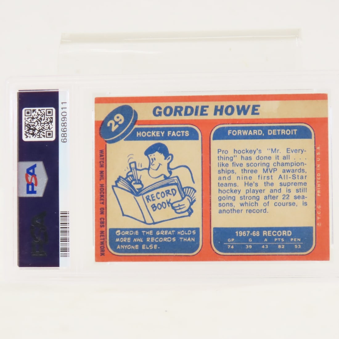 1968 Topps Gordie Howe #29 PSA 4 VG-EX - 3