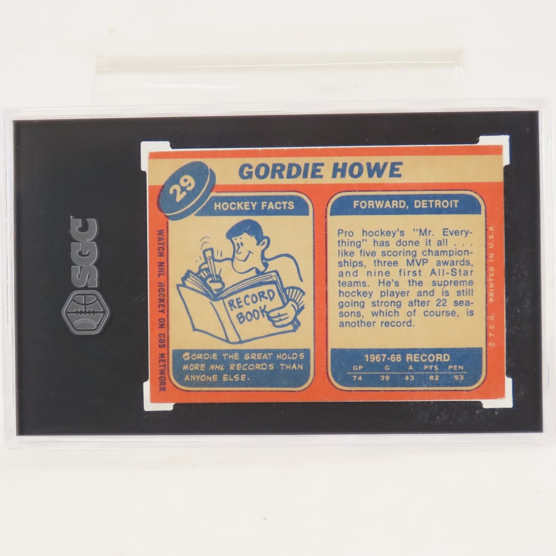1968 Topps Gordie Howe #29 SGC 3 VG - 3