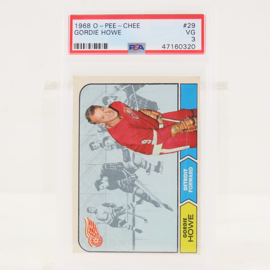 1968 O-PEE-CHEE Gordie Howe #29 PSA 3 VG - 2