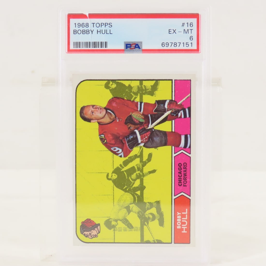 1968 Topps Bobby Hull #16 PSA 6 EX-MT - 2