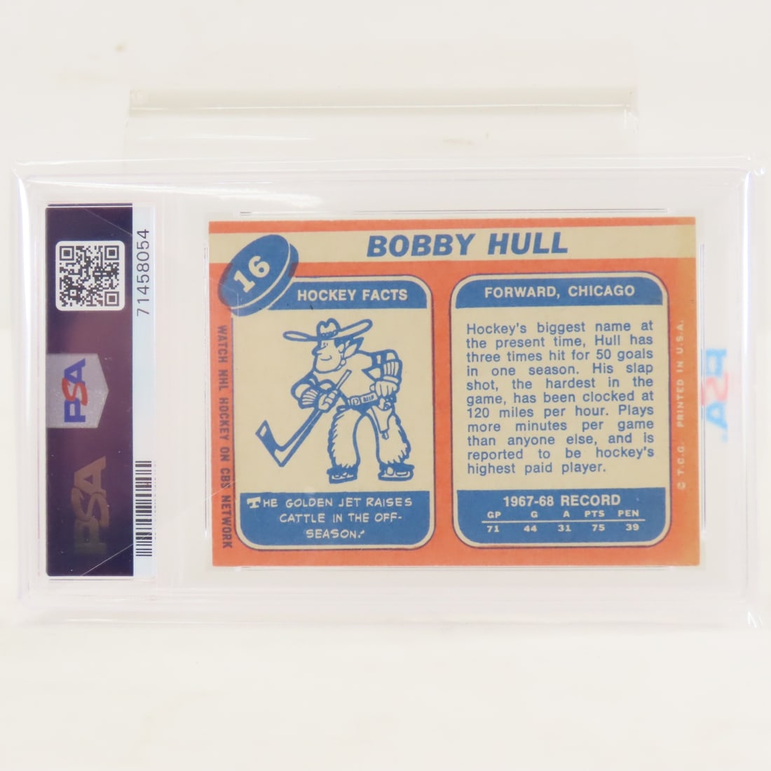 1966 Topps Bobby Hull #112 PSA 5 EX - 3