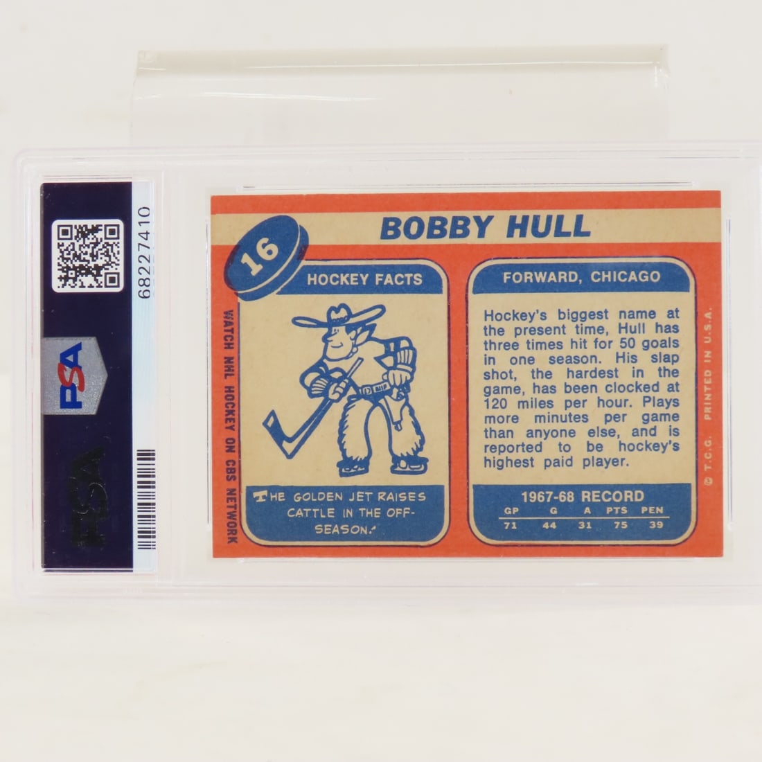 1966 Topps Bobby Hull #112 PSA 6 EX-MT - 3