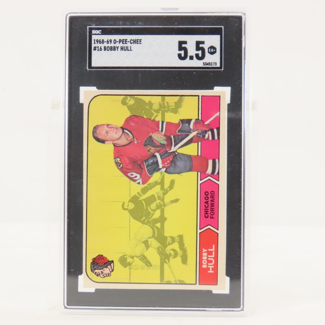 1968 O-PEE-CHEE Bobby Hull #16 SGC 5.5 EX+ - 2