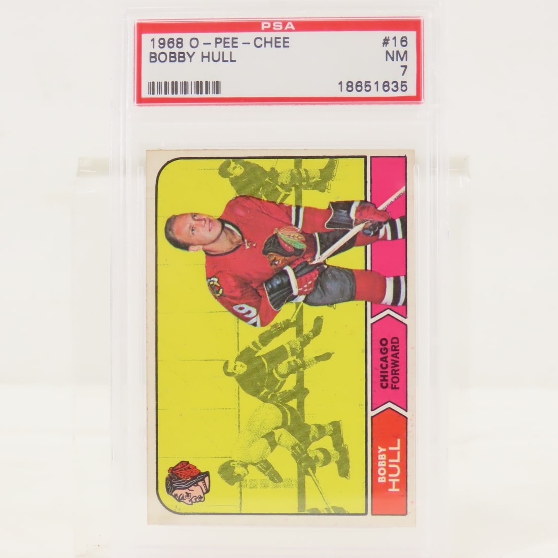 1968 O-PEE-CHEE Bobby Hull #16 PSA 7 NM - 2