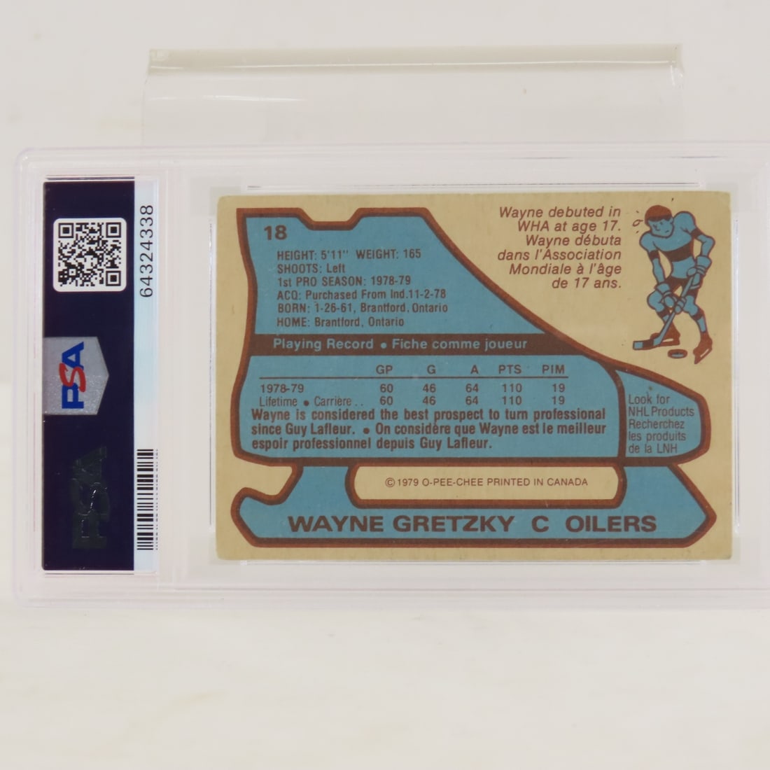 1979 O-PEE-CHEE Wayne Gretzky #18 PSA 2 GOOD - 2