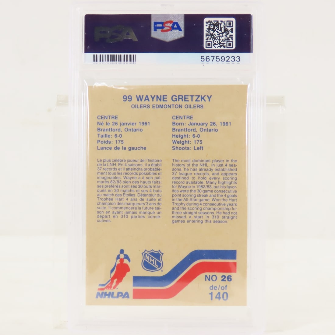 1983 Vachon Hand Cut Wayne Gretzky #26 PSA 9 MINT - 2