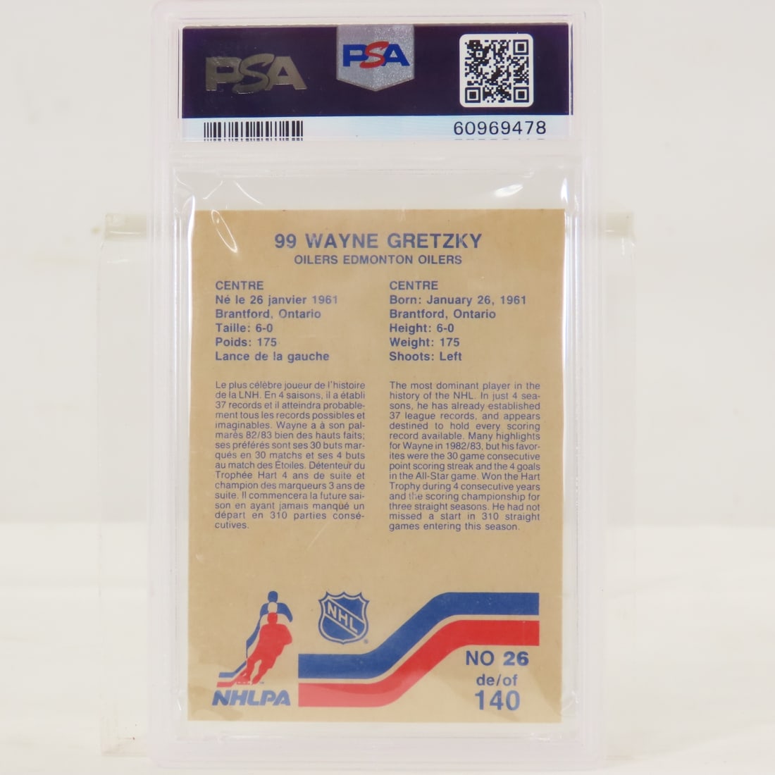 1983 Vachon Hand Cut Wayne Gretzky #26 PSA 9 MINT - 2