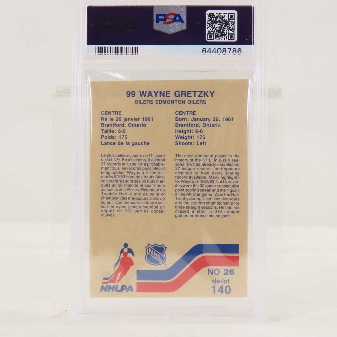 1983 Vachon Hand Cut Wayne Gretzky #26 PSA 9 MINT - 2