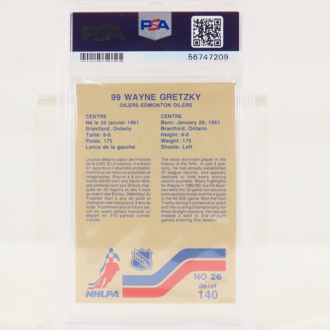 1983 Vachon Hand Cut Wayne Gretzky #26 PSA 9 MINT - 2