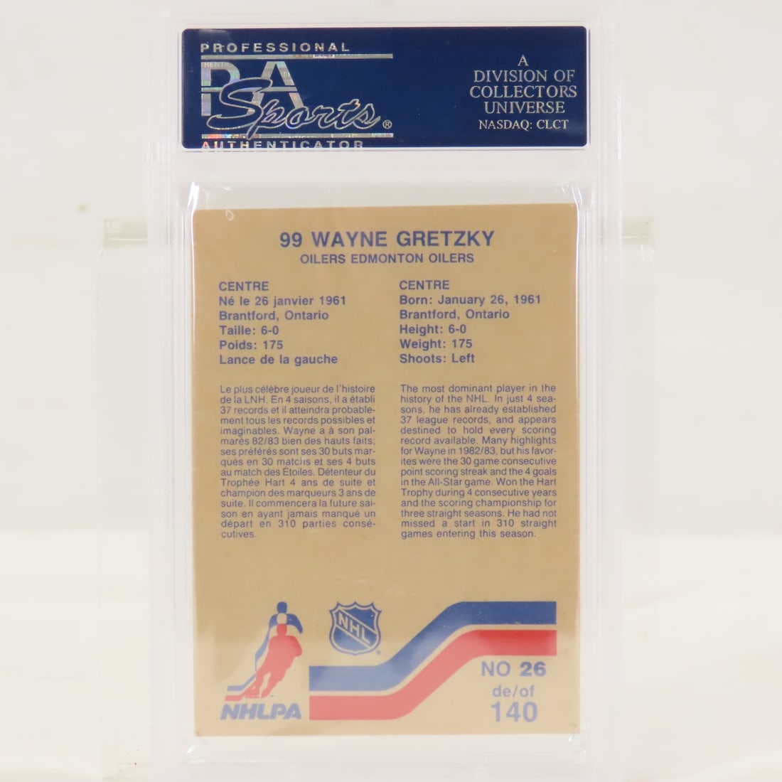 1983 Vachon Hand Cut Wayne Gretzky #26 PSA 6 EX-MT - 2