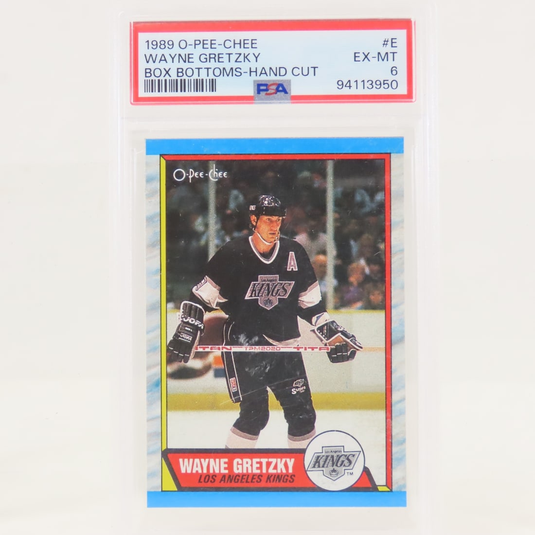 2 1989 OPC Box Bottoms Wayne Gretzky #E PSA 6 EXMT - 4