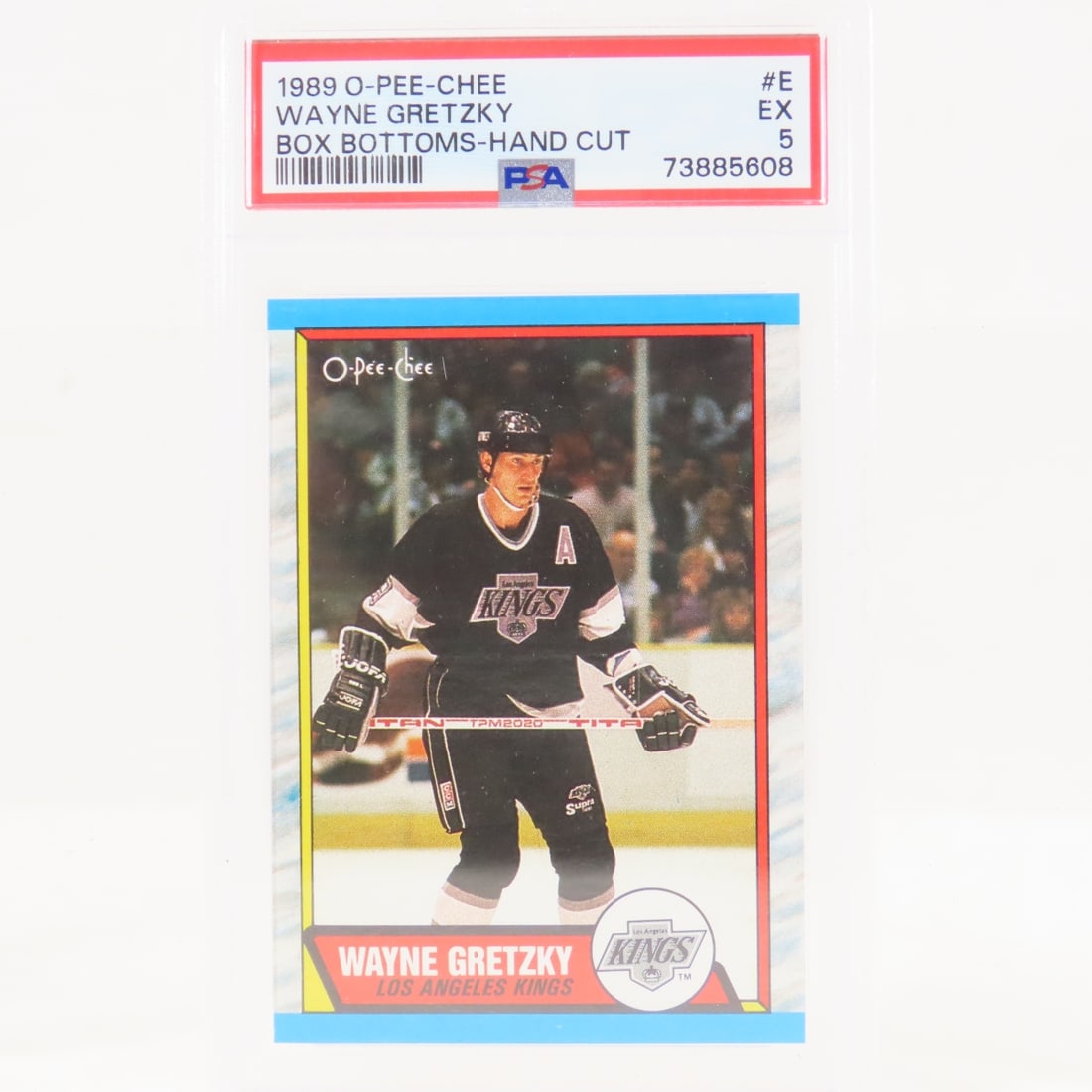 2 1989 OPC Box Bottoms Wayne Gretzky #E PSA 5 EX - 2