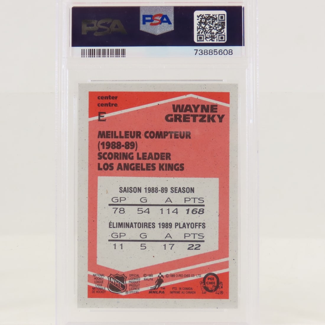 2 1989 OPC Box Bottoms Wayne Gretzky #E PSA 5 EX - 3