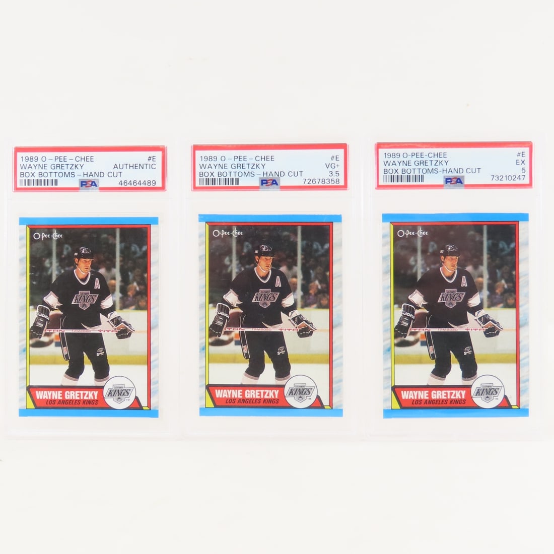 3 1989 OPC Box Bottoms Wayne Gretzky #E PSA graded (1 of 7)