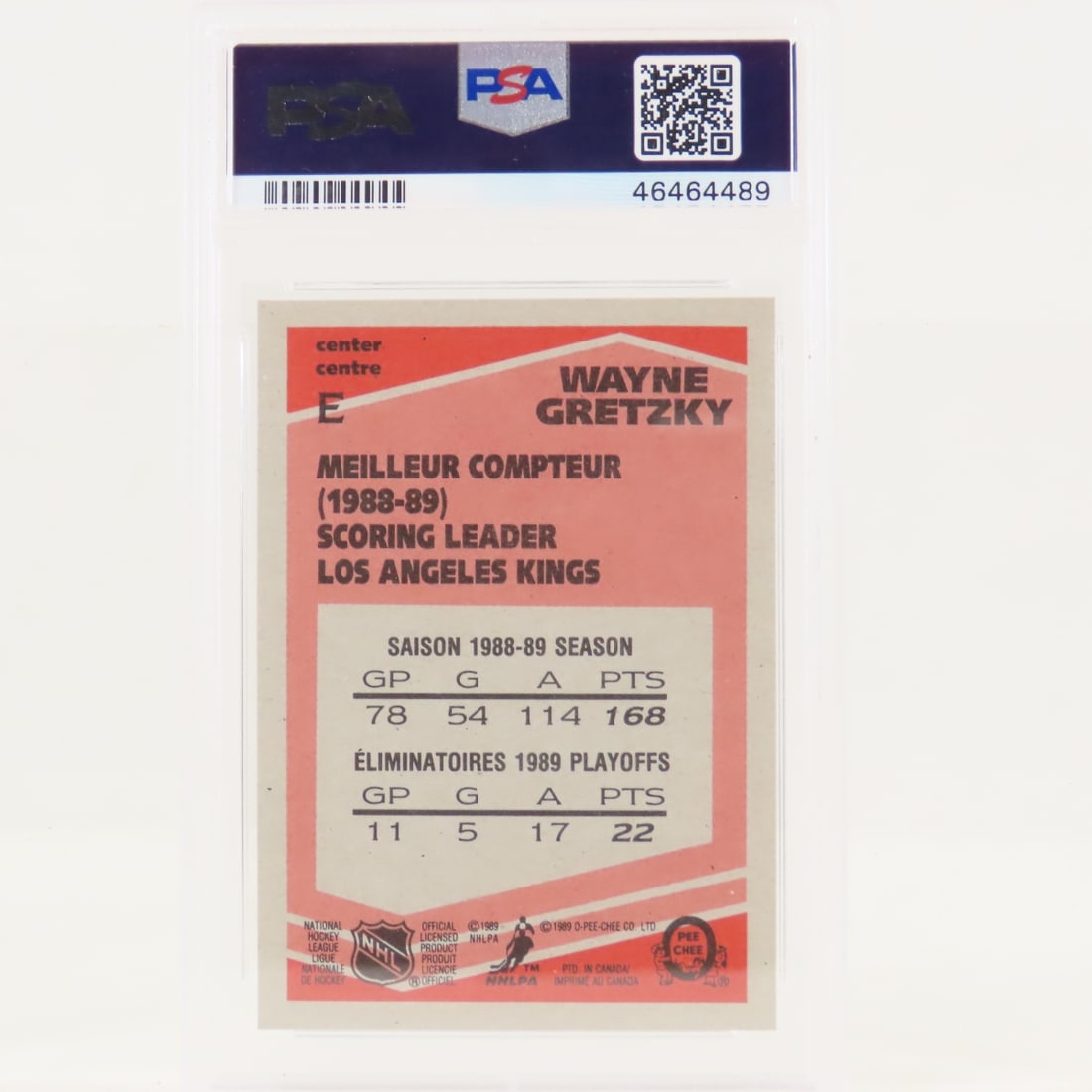 3 1989 OPC Box Bottoms Wayne Gretzky #E PSA graded - 3