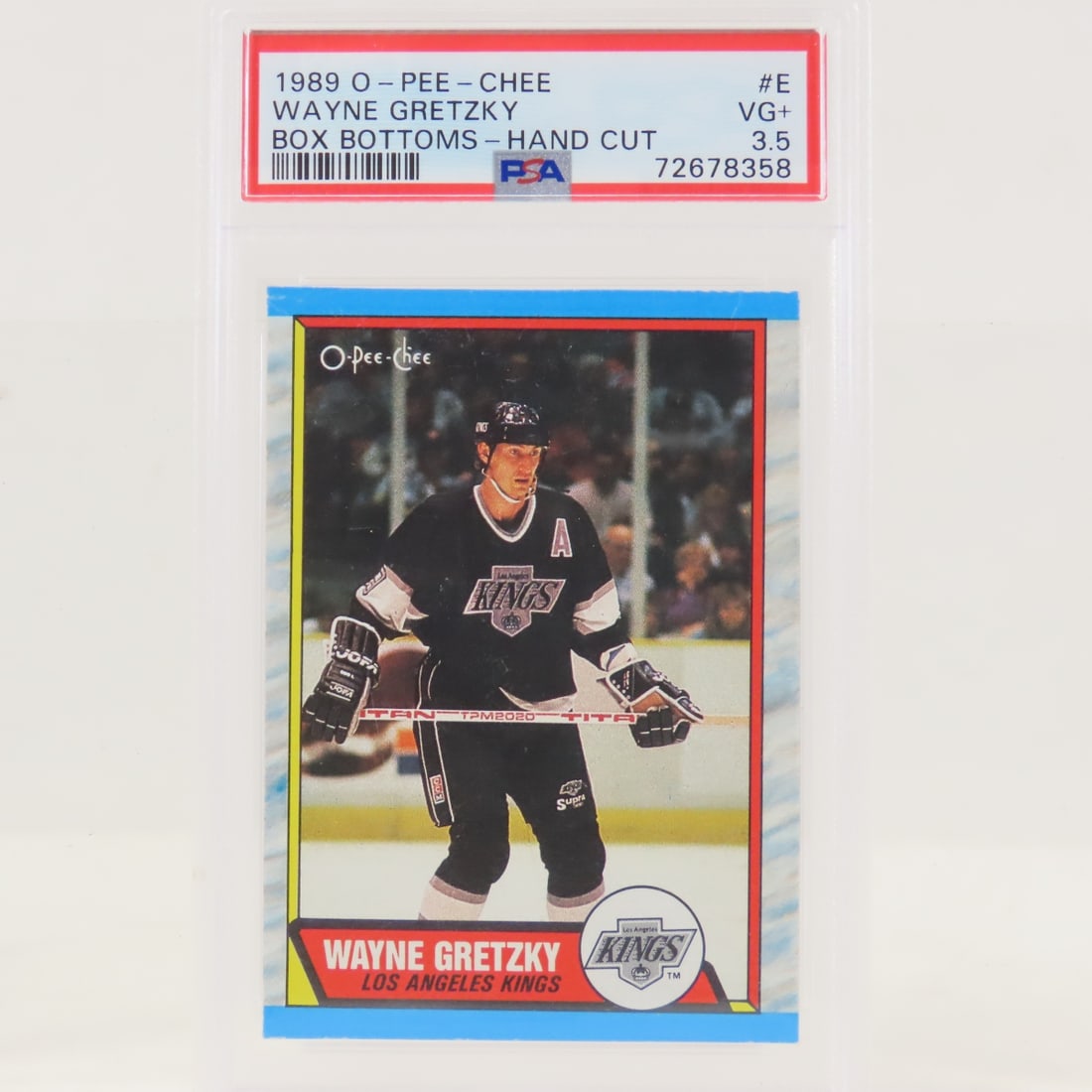 3 1989 OPC Box Bottoms Wayne Gretzky #E PSA graded - 4