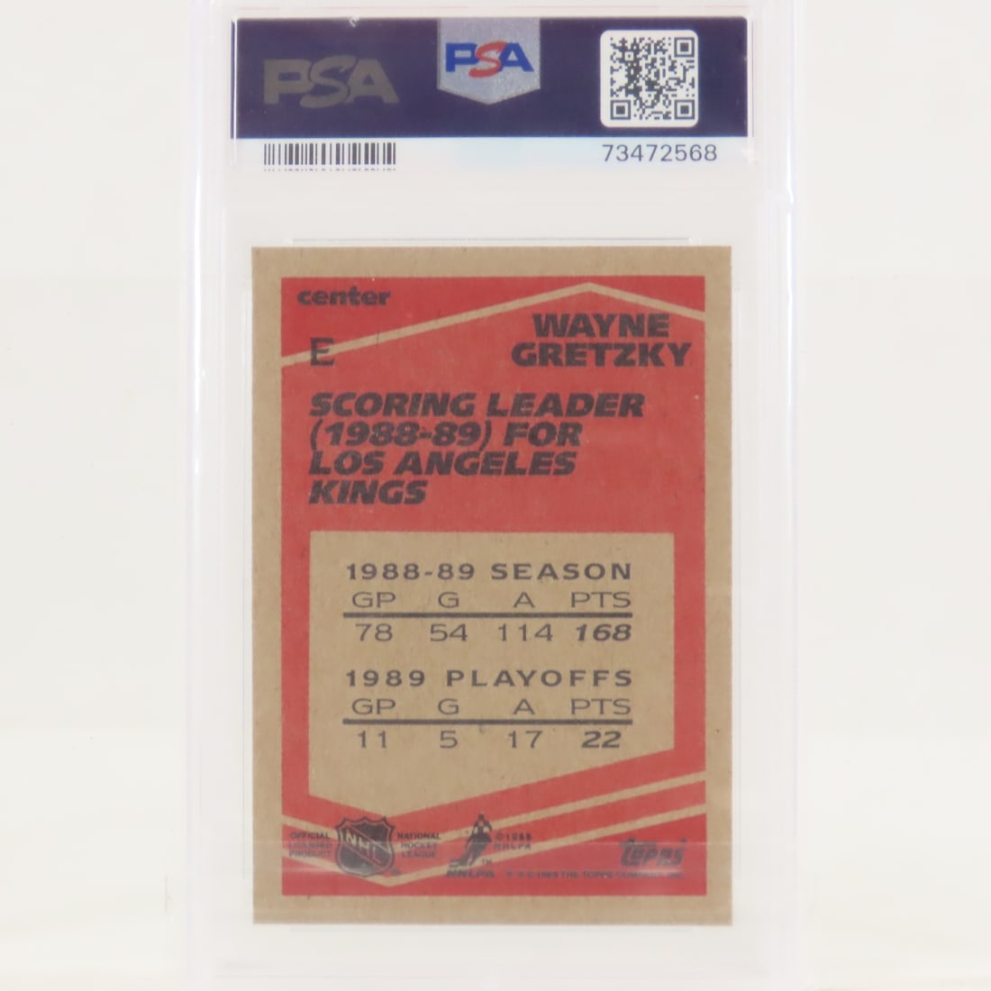 3 1989 Topps Box Bottoms Wayne Gretzky #E PSA - 5